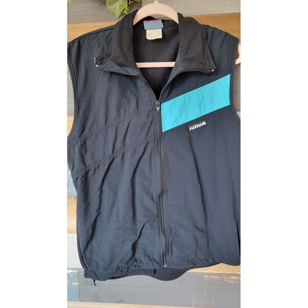 Vintage 90s Hind Windbreaker‎ Womens Medium Colorblock Packable Walking Vest